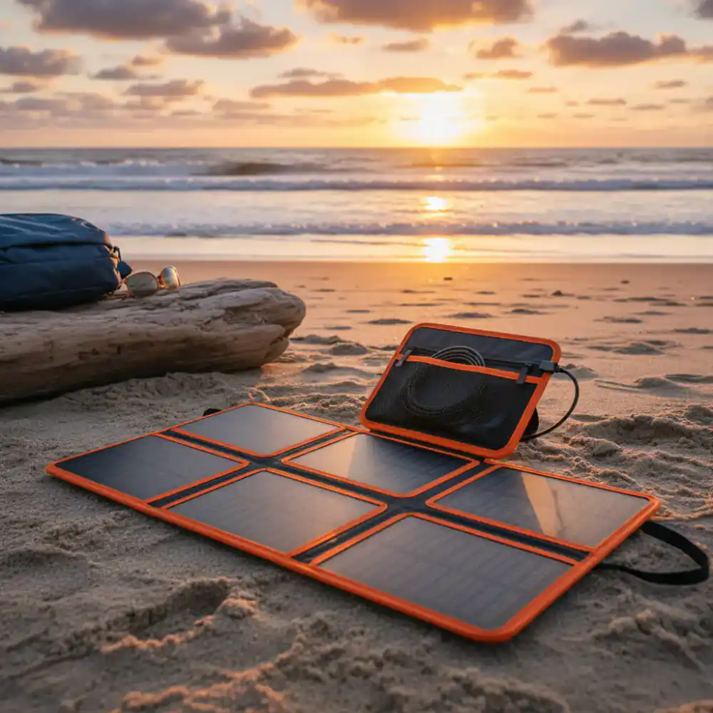 Cargador solar plegable